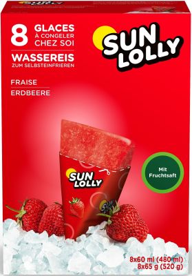 SunLolly Ice Strawberry 8er 520g