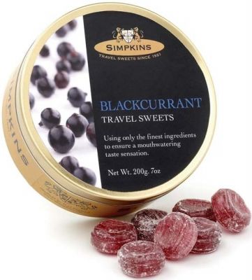 Simpkins Blackcurrant Travel Sweets 200g