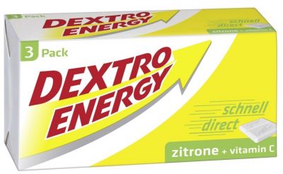 Dextro Energy - Zitrone + Vitamin C, 3-Pack, 138g, 20pcs