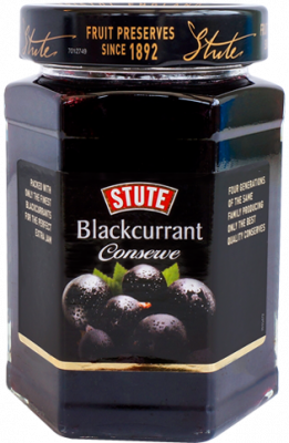 Stute Blackcurrant Conserve (Extra Jam), 340g