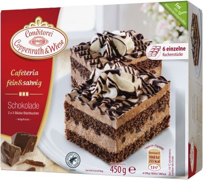 Coppenrath & Wiese Cafeteria fein & sahnig Schokoladen Blechkuchen 450g