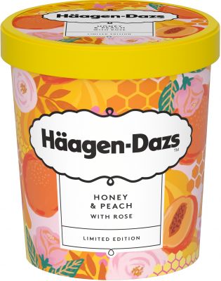 Haagen IceCream - Honey & Peach with Rose 460ml