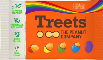 Treets Peanuts Rainbow im Papierbeutel 185g