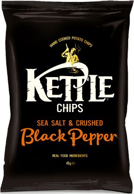 Kettle Chips Sea Salt & Crushed Black Pepper 40g