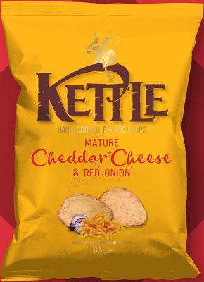 Kettle Chips Mature Cheddar & Red Onion 130g