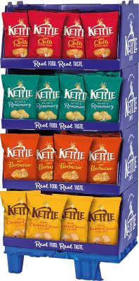 Kettle Chips 4 sort 130g, Display, 80pcs (2)