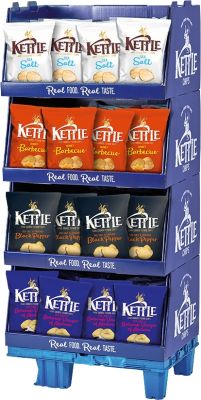 Kettle Chips 4 sort 130g, Display, 80pcs (3)