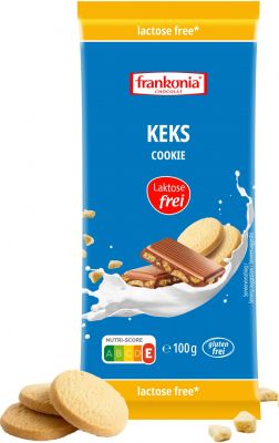 Frankonia Vollmilch-Keks Schokolade laktosefrei 100g