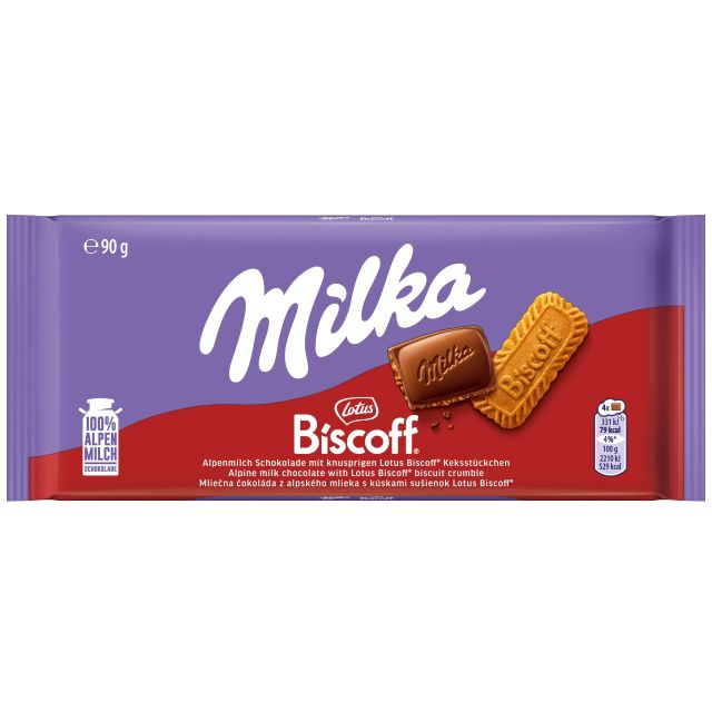Mondelez Milka Biscoff Tafel 90g