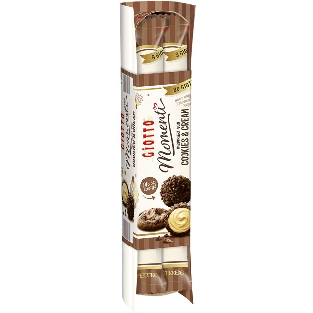 Ferrero Limited Giotto Momenti Cookies&Cream 154g - 4 Stangen, 30pcs