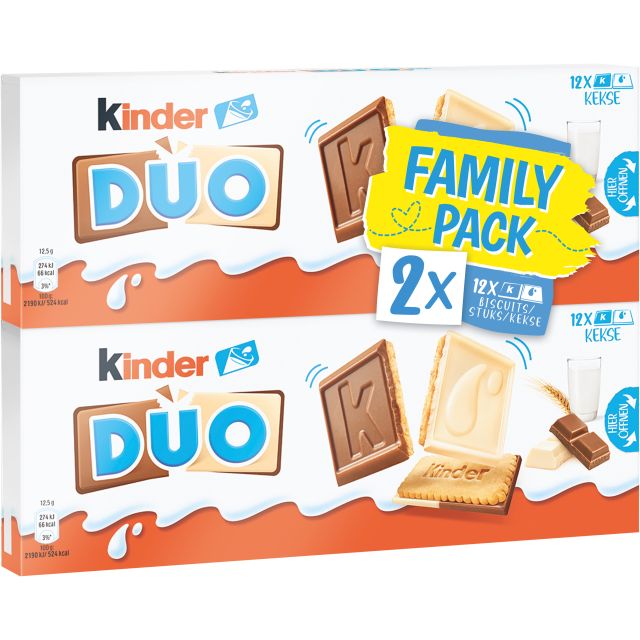 Ferrero Limited Kinder Duo 2x12er Family Pack 300g