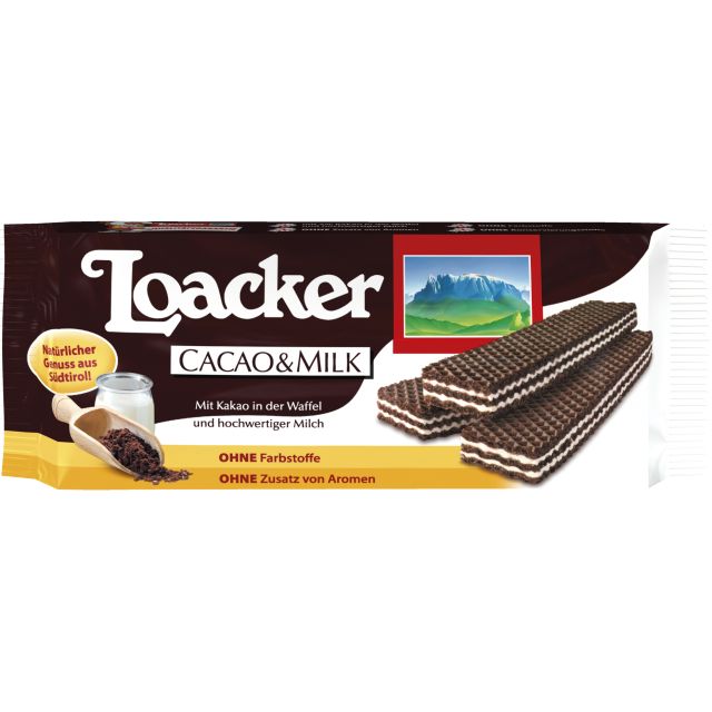 Loacker Waffeln Classic Cacao&Milk 90g