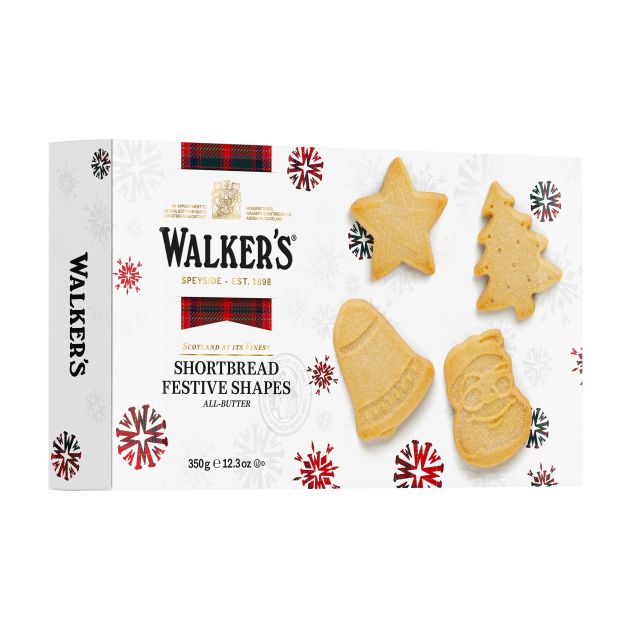 Walkers Festive Shapes Shortbread 350g