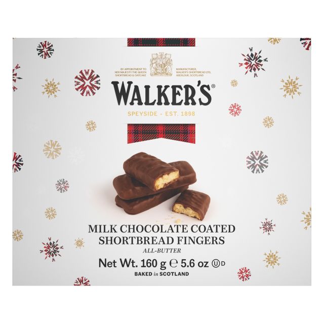 Walkers Choco Coated Shortbread Fingers 160g