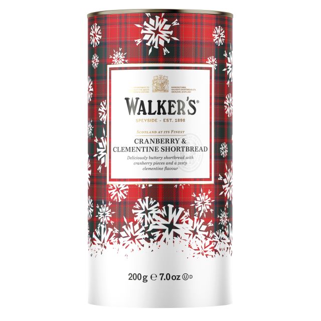 Walkers Cranberry&Clementine Shortbr. Drum 200g