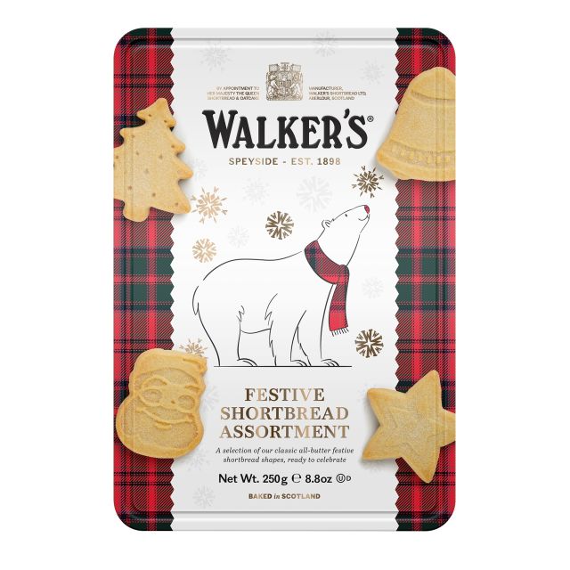Walkers Polar Bear Festive Shapes Tin 250g