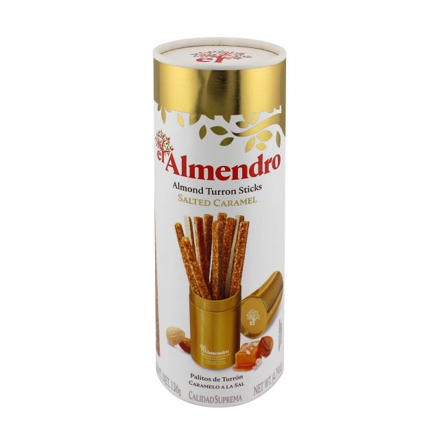 El Almendro Mandelkrokant Sticks überzogen mit salzigem Karamell 136g