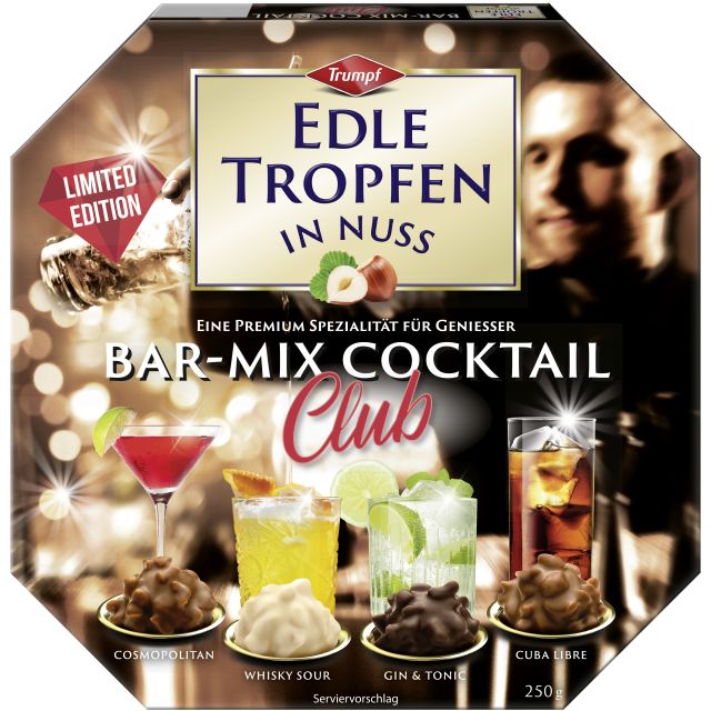 Trumpf Edle Tropfen in Nuss Bar-Mix Cocktail Club 250g