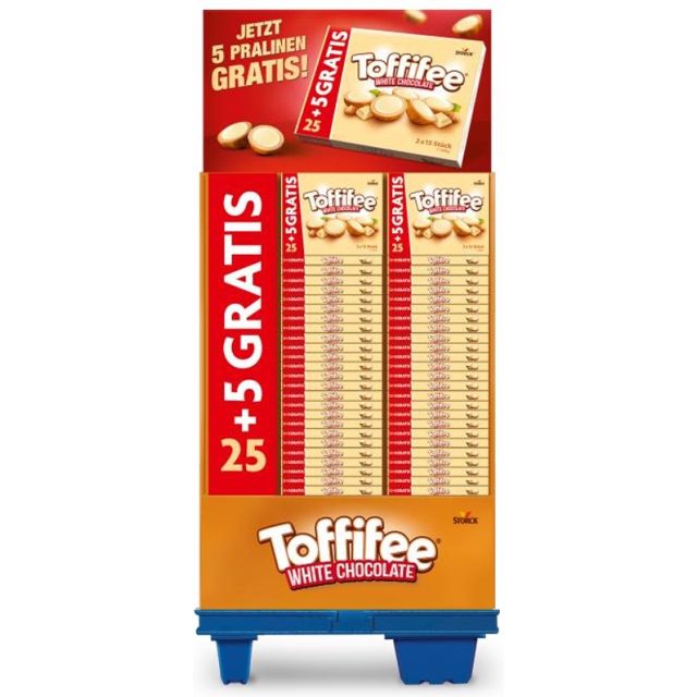 Storck Limited Toffifee White Chocolate 25+5 Gratis 250g, Display, 112 pcs