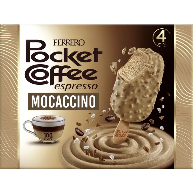 Ferrero Ice Cream -  Pocket Coffee Ice Cream Stick Mocaccino 4er 4x50ml