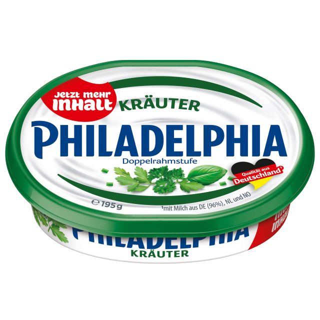Philadelphia Kräuter Doppelrahmstufe 195g, 10pcs
